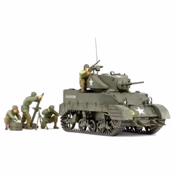 Tamiya 300035313 Model Tank WWII US M5A1 Light Panzer with Mortar 1:35