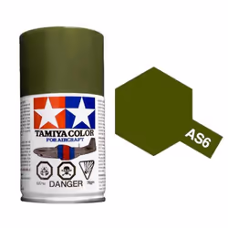 TAMIYA AS-6 Olive Drab (USAAF) 100ml Model Aircraft Spray Paint 86506
