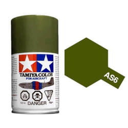 TAMIYA AS-6 Olive Drab (USAAF) 100ml Model Aircraft Spray Paint 86506