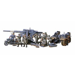 TamiyaÂ 35017 WWII Military Set German Anti-aircraft gun 8.8 Model Kit Scale 1:35