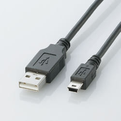 Elecom U2C-M20BK USB cable USB 2.0 2 m USB A Mini-USB B Black