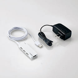 Elecom U2H-AN4SWH interface hub USB 2.0 480 Mbit/s White