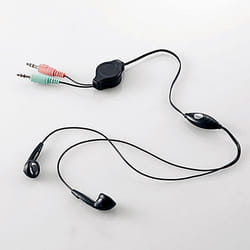 Elecom HS-EP14BK headphones/headset Wired In-ear Gaming Black