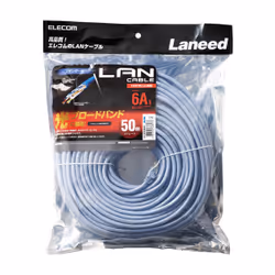 Elecom LD-GPA/BU50 networking cable Blue 50 m Cat6a