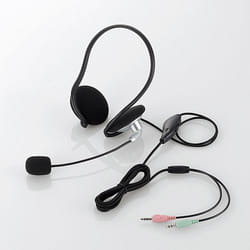 Elecom HS-NB05SV headphones/headset Wired Neck-band Gaming Black, Silver