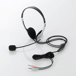 Elecom HS-HP22SV headphones/headset Wired Head-band Gaming Black, Silver