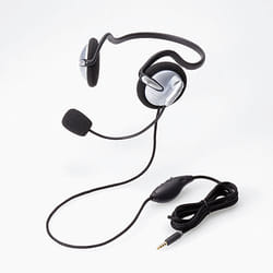Elecom HS-NB05TSV headphones/headset Wired Neck-band Gaming Black, Silver