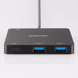 Elecom U3HC-A413BBK interface hub USB 3.2 Gen 1 (3.1 Gen 1) Type-A 5000 Mbit/s Black