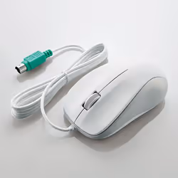 Elecom M-K6P2RRS, Ambidextrous, Optical, PS/2, 1000 DPI, White