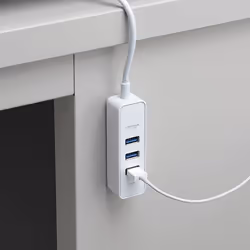 Elecom U3H-T405BWH interface hub USB 3.2 Gen 1 (3.1 Gen 1) Type-A 5000 Mbit/s White