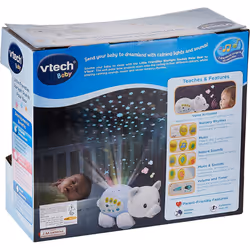 VTech Little Friendlies Starlight Sounds Bear, Soothing Baby Nighlight, Musical Toy with Sounds and Songs, Soft Cuddly Toy for Babies Aged 1 Month to