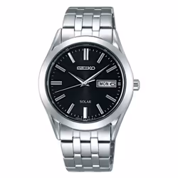 Seiko Men's SBPX083 (SPIRIT Solar Men's) Round Watch Silver Stainless Analog