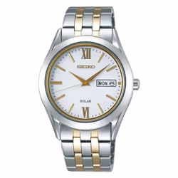 Seiko Men's SBPX085 (SPIRIT Solar Men's) Round Watch Silver Stainless Analog