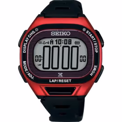 Seiko Men's SBEF047 (PROSPEX Super Runners Solar) Oval Watch Black Plastic Digital