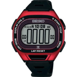 Seiko Men's SBEF047 (PROSPEX Super Runners Solar) Oval Watch Black Plastic Digital