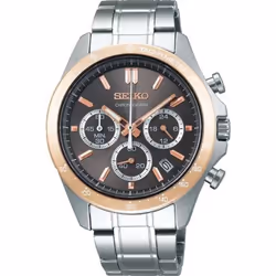 Seiko Men's SBTR026 (SEIKO SELECTION) Round Watch Silver multi-hand Analog