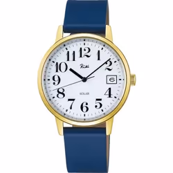 Seiko Women's AKPD401 (RIKI Solar Women's Leather Band) Round Watch Analog