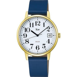 Seiko Women's AKPD401 (RIKI Solar Women's Leather Band) Round Watch Analog