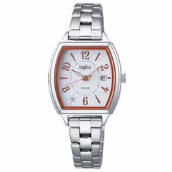 Seiko Women's AHJD437 (INGENU Solar Metal Band Women's) tonneau Watch Stainless Analog
