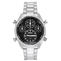 Seiko Prospex Speedtimer Chronograph Stainless Steel Black Dial Solar SFJ003P1 100M Men's Watch