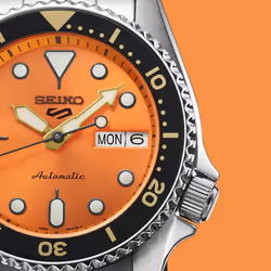 Seiko 5 Sports SRPK35K1 SKX Midi Reissue Orange Dial Automatic Men's Watch