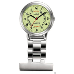 Lorus Nurses Fob Watch - Stainless Case with Lumibrite Dial RG253CX9