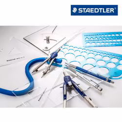Staedtler 964 15 Triangular Ruler Drafting Set Mars 5.9 inches (15 cm)