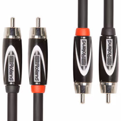 Roland RCC-3-2R2R, 2 x RCA, Male, 2 x RCA, Male, 1 m, Black