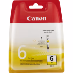 Canon BCI-6Y Yellow Ink Cartridge, Yellow, Pigment-based ink, 1 pc(s), 360 pages