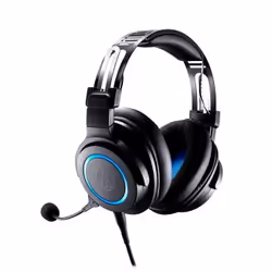 Audio-Technica ATH-G1 headphones/headset Wired Head-band Gaming Black, Blue