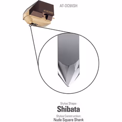 Audio Technica AT-OC9XSH Dual Moving Coil Cartridge with Shibata Stylus 1/2" Mount includes Mounting Harware and brush (Brown Gold)