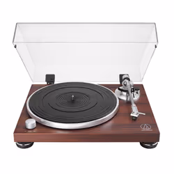 Audio-Technica AT-LPW50BTRW, Belt-drive audio turntable, Manual, Brown, Aluminium, 33 1/3,45 RPM, 60 dB