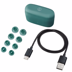 Audio-Technica ATH-CKS30TW+ Headset True Wireless Stereo (TWS) In-ear Calls/Music USB Type-C Bluetooth Green - Additional view 3