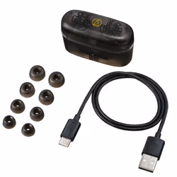 Audio-Technica ATH-CKS30TW+ Headset True Wireless Stereo (TWS) In-ear Calls/Music USB Type-C Bluetooth Black, Transparent - Additional view 3