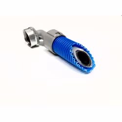 2-pack Flood Safe Washing Machine Hoses - Heavy Duty PVC Hose Sealed With Rigid Corrugated Outer Wall in Red-Blue and Built-in Auto Shut-off Valve Uni