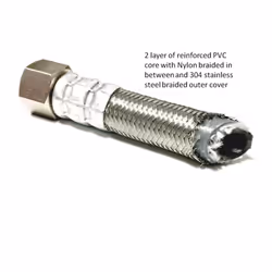 Shark Industrial 15FT (180 inch) Stainless Steel Braided Ice Maker Hos