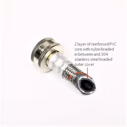 2-Pack Premium Stainless Steel Washing Machine Hoses - 4 FT No-Lead Burst Proof Inlet Supply Lines - 90 Degree Elbow Connection - 10 Year Warranty