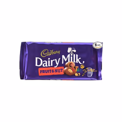 Cadbury Dairy Milk Fruit & Nut Bar 200 g (Pack of 6)