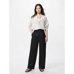 Uniqlo Japan Tuck Wide Pants  One Tuck  Long Length 76cm - 09 BLACK/XL