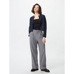 Uniqlo Japan Tuck Wide Pants  One Tuck  Long Length 76cm - 05 GRAY/XXL