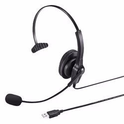 SANWA SUPPLY MM-HSU03BK, Wired, Office/Call center, 100 - 5000 Hz, 110 g, Headset, Black