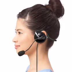 SANWA SUPPLY MM-HSU05BK headphones/headset Wired Neck-band Office/Call center Black