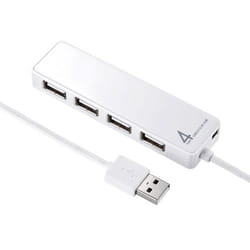 SANWA SUPPLY USB-HTV410WN interface hub USB 2.0 480 Mbit/s White