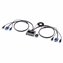 SANWA SUPPLY SW-KVM2UUSN, 2048 x 1536 pixels, Full HD+, Black, Grey