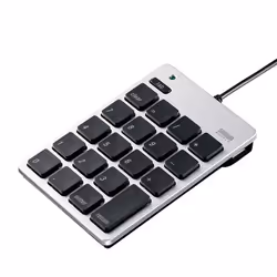 SANWA SUPPLY NT-M18UHSV, USB, 20, Laptop, 0.75 m, Black, Silver