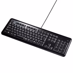 SANWA SUPPLY SKB-SL21UHBK, Wired, USB, Membrane, Black