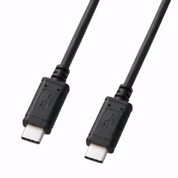 SANWA SUPPLY KU-CC05, 0.5 m, USB C, USB C, USB 2.0, Black