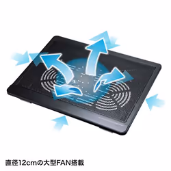 SANWA SUPPLY TK-CLN22U laptop cooling pad 39.6 cm (15.6") 1400 RPM Black
