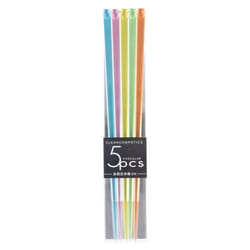 Aoba Clear Chopsticks 5P Light  9.1 Inch  Methacrylic Resin  Dishwasher Safe  Clear