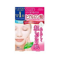 KOSE COSMEPORT CLEAR TURN White Mask Hyaluronic acid 5 sheets